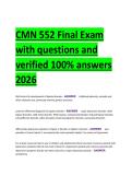 CMN 552 Final Exam &NewLine;with questions and &NewLine;verified 100&percnt; answers &NewLine;2026