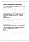 Drainage Exam Questions With Complete Solutions