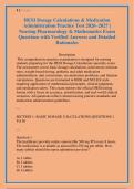 HESI Dosage Calculations & Medication &NewLine;Administration Practice Test 2026&ndash;2027 &vert; &NewLine;Nursing Pharmacology & Mathematics Exam &NewLine;Questions with Verified Answers and Detailed &NewLine;Rationales 