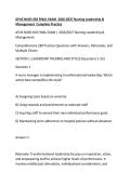 APUS NURS 450 FINAL EXAM 2026-2027 Nursing Leadership & Management Complete Practice