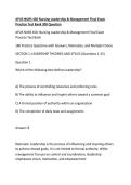 APUS NURS 450 Nursing Leadership & Management Final Exam Practice Test Bank 300 Question&NewLine;