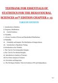 Test Bank for Statistics for the Behavioral Sciences 10th Edition by Frederick Gravetter&comma; Larry B&period; Wallnau &vert; All Chapters Included &vert; Complete Latest Guide A&plus; Practice Questions with Answers&period;