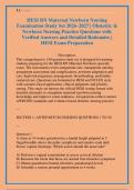 HESI RN Maternal Newborn Nursing &NewLine;Examination Study Set 2026&ndash;2027 &vert; Obstetric & &NewLine;Newborn Nursing Practice Questions with &NewLine;Verified Answers and Detailed Rationales &vert; &NewLine;HESI Exam Preparation 