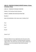 CHEM 219 &ndash; PRINCIPLES OF ORGANIC CHEMISTRY Modules 1&ndash;8 Exams & Final Exam Portage&period;