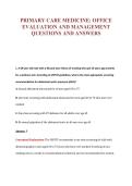 PRIMARY CARE MEDICINE EXAM Bundle &vert; Update Questions with complete and Verified solutions&period;