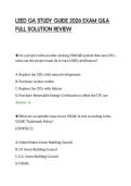 LEED GA STUDY GUIDE 2026 EXAM Q&A&NewLine;FULL SOLUTION REVIEW