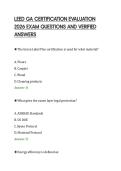 LEED GA CERTIFICATION EVALUATION&NewLine;2026 EXAM QUESTIONS AND VERIFIED&NewLine;ANSWERS