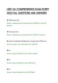 LEED GA COMPREHENSIVE EXAM SCRIPT&NewLine;2026 FULL QUESTIONS AND ANSWERS&NewLine;