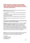 KPEERI Practice Exam 1&colon; Structured Literacy and Reading Science &ndash; Complete Exam Test Bank &vert; Actual Exam Questions with Verified Answers and Detailed Rationales &vert; Latest Updated - 2026&sol;2027 &vert; Already Graded A&plus;