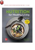 Test Bank For Nutrition For Healthy Living 6th Edition Wendy Schiff&comma;ISBN&semi;9781260702385 All Chapters 1-13 Fully Covered &vert;&vert;Complete A&plus; Guide&comma;Newest Version Practice Questions with Answers