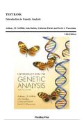 TEST BANK For Introduction to Genetic Analysis 12th Edition By Anthony J&period;F&period; Griffiths&comma; John Doebley&comma; Catherine Peichel&comma; and David A&period; Wassarman &vert;All Chapters &lpar;1-20&rpar;&vert;Latest A&plus;
