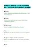 FUNERAL SERVICES ACTUAL TEST BANK&NewLine;FULL SOLUTION WITH VERIFIED ANSWERS