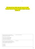 PTA Board Exam 2026 with all Correct & 100&percnt; Verified Answers &vert;Actual Complete Update &vert;Already Graded A&plus;