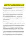 PTA Pathology I Exam 1 with all Correct & 100&percnt; Verified Answers &vert;Actual Complete Update &vert;Already Graded A&plus;