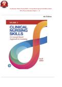 TEST BANK For Clinical Nursing Skills&colon; A Concept-Based Approach&comma; 4th Edition Volume III by Pearson Education&comma; Verified Chapters 1 - 16&comma; Complete Newest Version Practice Questions with Answers