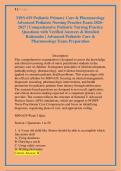  &NewLine;MSN 629 Pediatric Primary Care & Pharmacology &NewLine;Advanced Pediatric Nursing Practice Exam 2026&NewLine;2027 &vert; Comprehensive Pediatric Nursing Practice &NewLine;Questions with Verified Answers & Detailed &NewLine;Rationales &vert; Advanced Pediatric Care & &NewLine;Pharmacology Exam Pre