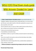 WGU C213 Accounting For Decision Makers Final Exam Study Guide With Answers 2027&sol;2028