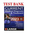 Test Bank for CURRENT Medical Diagnosis and Treatment 2023&comma; 62nd Edition by Papadakis&comma; McPhee&comma; Rabow & McQuaid &vert; Questions and Answers