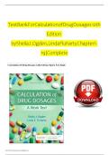 Test Bank for Calculation of Drug Dosages 12th Edition by Sheila J&period; Ogden & Linda Fluharty &ndash; Chapters 1&ndash;19 Questions with Answers&comma; Nursing Exam Prep 2026