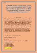 NURS 400 Nursing Foundations & Theory &NewLine;NCLEX Practice Quiz 2026&ndash;2027 &vert; Nursing &NewLine;Theories Practice Questions with Verified &NewLine;Answers & Detailed Rationales &vert; Nursing &NewLine;Foundations Exam Preparation