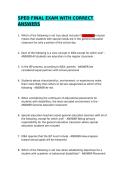 SPED  5322 FINAL EXAM WITH CORRECT ANSWER&sol;GRADED A&sol;GUARANTEED PASS &excl;&excl;&excl;&excl;