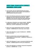 SPED FINAL EXAM WITH CORRECT ANSWER&sol;GRADED A&sol;GUARANTEED PASS &excl;&excl;&excl;&excl;