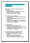 SPED 5322 FINAL EXAM WITH CORRECT ANSWER&sol;GRADED A&sol;GUARANTEED PASS &excl;&excl;&excl;&excl;