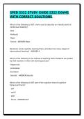 SPED 5322 FINAL EXAM WITH CORRECT ANSWER&sol;GRADED A&sol;GUARANTEED PASS &excl;&excl;&excl;&excl;