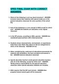SPED 5322 FINAL EXAM WITH CORRECT ANSWER&sol;GRADED A&sol;GUARANTEED PASS &excl;&excl;&excl;&excl;