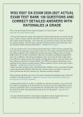 WGU D027 Advanced Pathopharmacological Foundations OA Exam 100 Questions And Correct Answers 2026&sol;2027