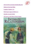 TEST BANK for Intimate Relationships 9th  Edition by Rowland Miller Complete Chapters 1-14  With Expert Approved Q&As&vert; A&plus;  GRADE GUARANTEED All Answers at the Back of Each Chapter&vert;Ace your exam on your first attempt&excl;&excl;&excl;