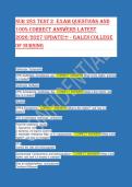 NUR 283 Test 2 Exam 2026&sol;2027 &vert; Galen College &vert; 100&percnt; Correct Answers & Rationales