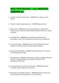 WGU PSYCHOLOGY EXAMS WITH CORRECT SOLUTIONS 
