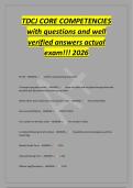 TDCJ CORE COMPETENCIES&NewLine;with questions and well&NewLine;verified answers actual&NewLine;exam&excl;&excl;&excl; 2026