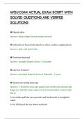 WGU D344 ACTUAL EXAM SCRIPT WITH&NewLine;SOLVED QUESTIONS AND VERIFIED&NewLine;SOLUTIONS