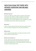 WGU D344 EXAM TEST PAPER WITH&NewLine;DETAILED QUESTIONS AND RELIABLE&NewLine;ANSWERS
