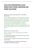 WGU D344 PROFESSIONAL EXAM&NewLine;REVIEW WITH TESTED QUESTIONS AND&NewLine;EXPERT SOLUTIONS&NewLine;