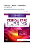 Test Bank Complete&lowbar; Critical Care Nursing&colon; Diagnosis And Management 10th Edition&comma; &lpar;2025&rpar; By Linda D&period; Urden & 3 More&comma; All Chapter 1-39&vert; latest Edition&vert; Verified With Detailed Answers