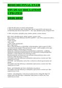 BIOD 101 Final Exam Study Guide Latest Updated 2026&sol;2027 &vert; Questions and Answers