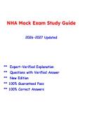 NHA Mock Exam Study Guide &vert; Certification Practice Questions & Exam Prep 2026&NewLine;