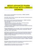 NR565 Advanced Pharmacology Midterm Exam Questions and Answers 2027 &vert; Latest Updated Study Guide