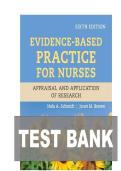 TEST BANK FOR Evidence-Based Practice for Nurses&colon; Appraisal and Application of Research with Navigate Advantage Access 6th Edition by Nola A&period; Schmidt&comma; Janet M&period; Brown&period;ISBN&colon;978-1284296532 COMPLETE GUIDE ALL CHAPTERS COVERED 100&percnt; VERIFIED A&plus; GRADE ASSURED&excl;&excl;&excl;