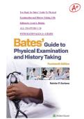 Test Bank for Bates&rsquo; Guide To Physical  Examination and History Taking 13th  Edition by Lynn S&period; Bickley ALL CHAPTERS 1-20  WITH RATIONALES&vert; A&plus; GRADE&vert;Ace your exam on your first attempt&excl;&excl;