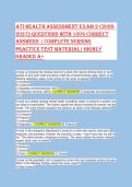 ATI Health Assessment Exam 2 2026&sol;2027 &vert; 100&plus; Practice Questions & Verified Answers &vert; Nursing Study Guide