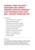 NURS618&sol; NURS 618 EXAM 1 &NewLine;QUESTIONS AND CORRECT &NewLine;ANSWERS &lpar;VERIFIED ANSWERS&rpar; &NewLine;PLUS RATIONALES 2025&sol;2026 &NewLine;Q&A &vert; INSTANT DOWNLOAD PDF 