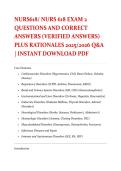 NURS618&sol; NURS 618 EXAM 2 &NewLine;QUESTIONS AND CORRECT &NewLine;ANSWERS &lpar;VERIFIED ANSWERS&rpar; &NewLine;PLUS RATIONALES 2025&sol;2026 Q&A &NewLine;&vert; INSTANT DOWNLOAD PDF 