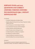 SERVSAFE EXAM 2026&sol;2027 &NewLine;QUESTIONS AND CORRECT &NewLine;ANSWERS &lpar;VERIFIED ANSWERS&rpar; &NewLine;PLUS RATIONALES Q&A &vert; INSTANT &NewLine;DOWNLOAD PDF