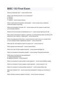 BISC 133 Final Exam 2026&sol; 2027 &ndash; Comprehensive Study Guide & Practice Questions