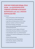 WEB WOC SEMINARS SEM580 FINAL &NewLine;EXAM &ndash; 200 QUESTIONS WITH &NewLine;VERIFIED ANSWERS & DETAILED &NewLine;RATIONALES 2026&ndash;2027 &vert; INSTANT &NewLine;DOWNLOAD PDF 