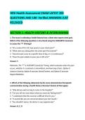 HESI Health Assessment EXAM LATEST 200 &NewLine;QUESTIONS AND 100- Verified ANSWERS JUST &NewLine;RELEASED